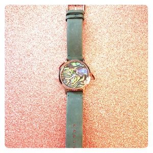 Fossil teal Muse watch with abalone face